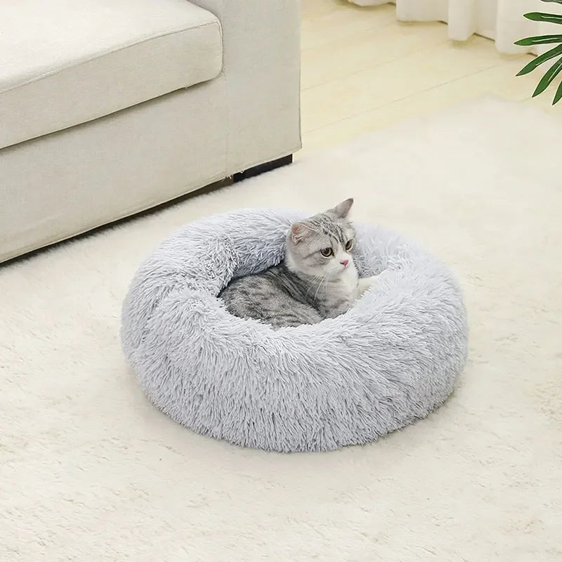 Soft Long Plush Dog Bed House NZ | Cozy Pet Basket & Sleeping Sofa for Dogs & Cats – PawNest