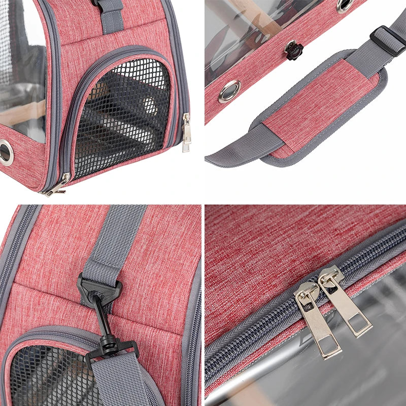 Transparent Bird Carrier Travel Bag NZ | Foldable Parrot Transport Cage with Perch – PawNest