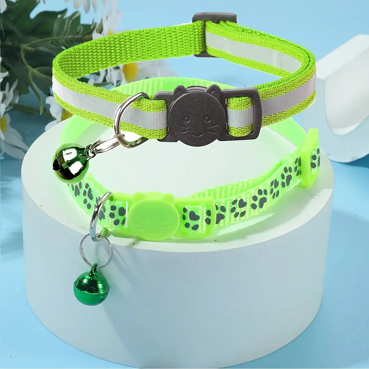 2pcs Reflective Pet Collars – Night Safety Dog & Cat Collars | PawNest NZ