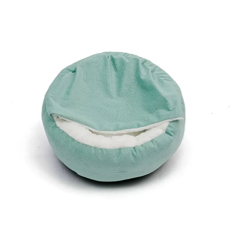 Orthopedic Dog Bed with Hooded Blanket – Waterproof & Warm