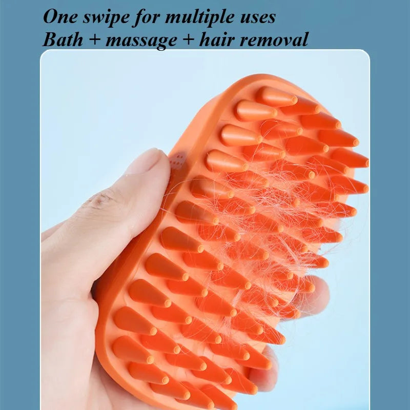 Pet Bath Brush & Rubber Comb – Grooming & Hair Removal for Dogs & Cats | Massage Glove Cleaner | PawNest NZ