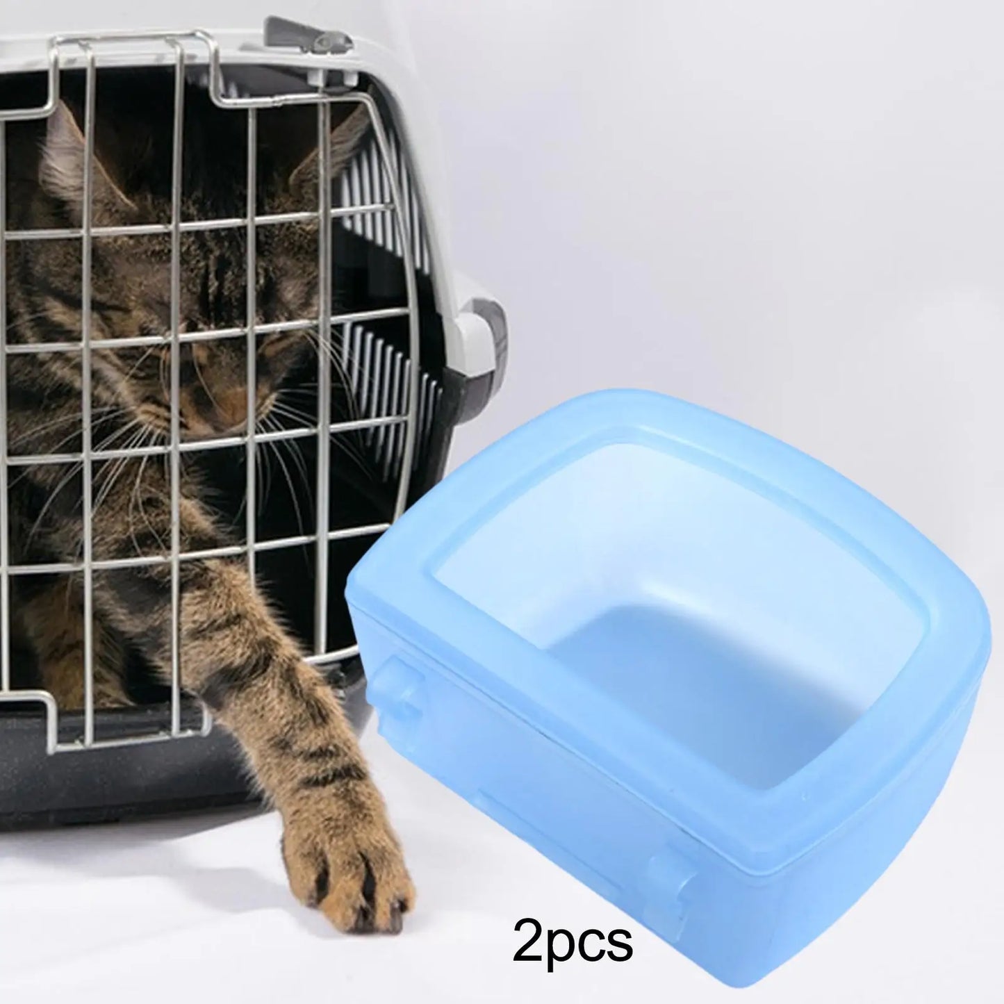2 Pieces Pet Kennel Cage Bowls NZ | Water & Food Bowls for Wire Cages & Crates – Durable Pet Carrier Accessories
