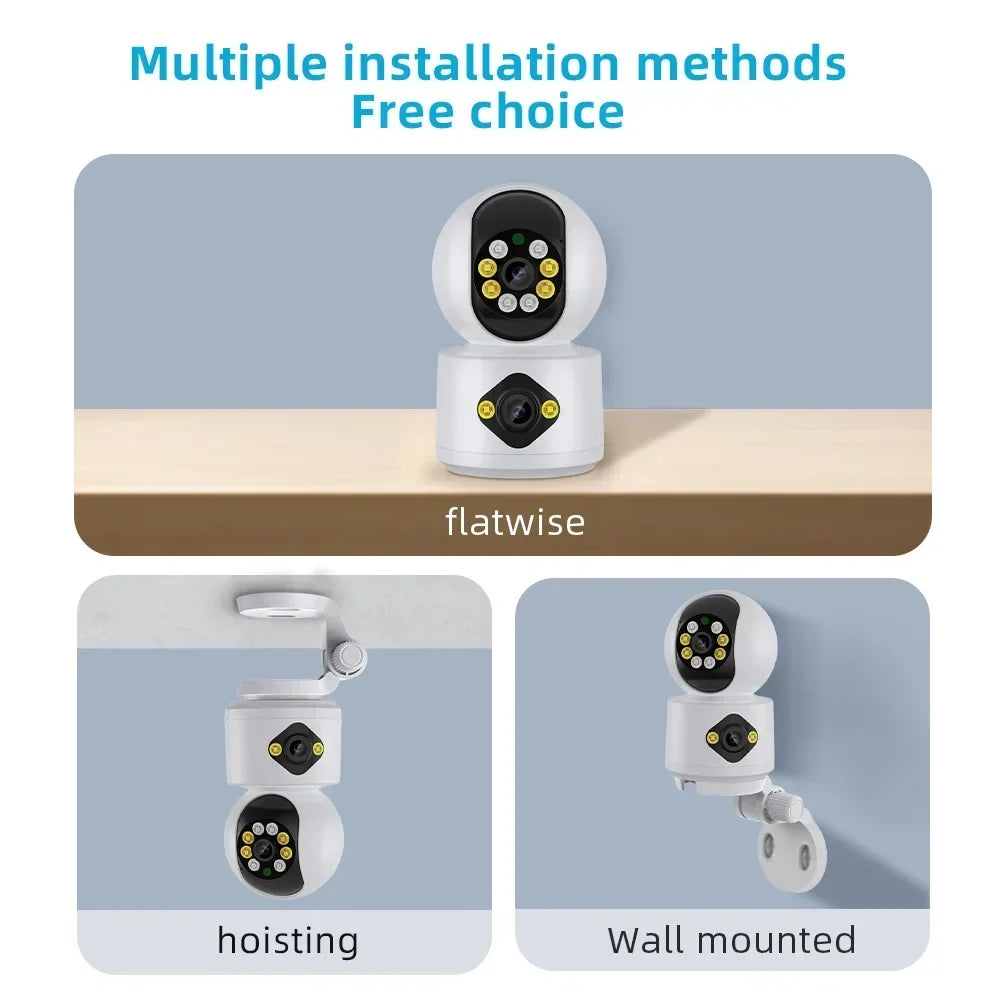 PEGATAH 4MP WiFi IP Camera – Dual Lens PTZ Baby & Pet Monitor