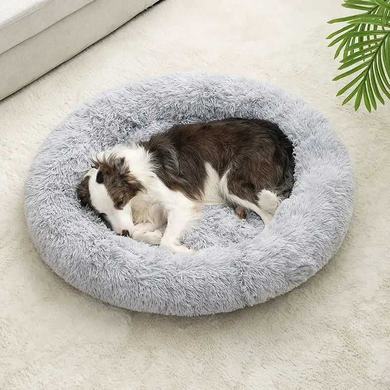 Soft Long Plush Dog Bed House NZ | Cozy Pet Basket & Sleeping Sofa for Dogs & Cats – PawNest