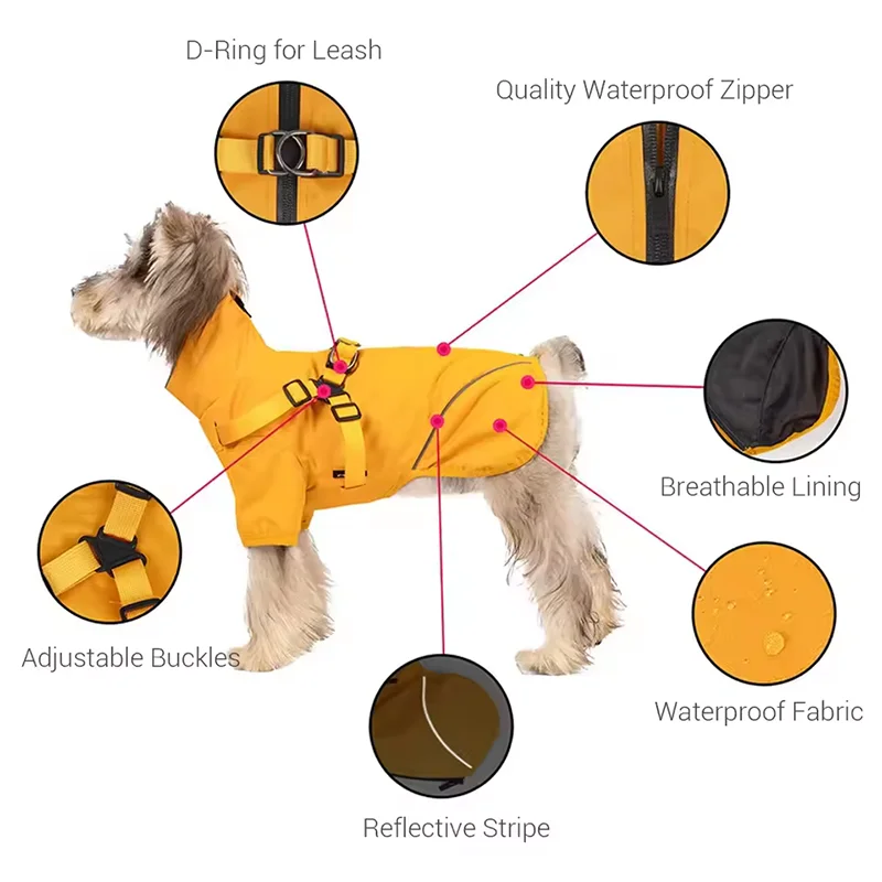 Reflective Waterproof Dog Raincoat NZ | Outdoor Spring Hoodie for Small & Medium Dogs – PawNest