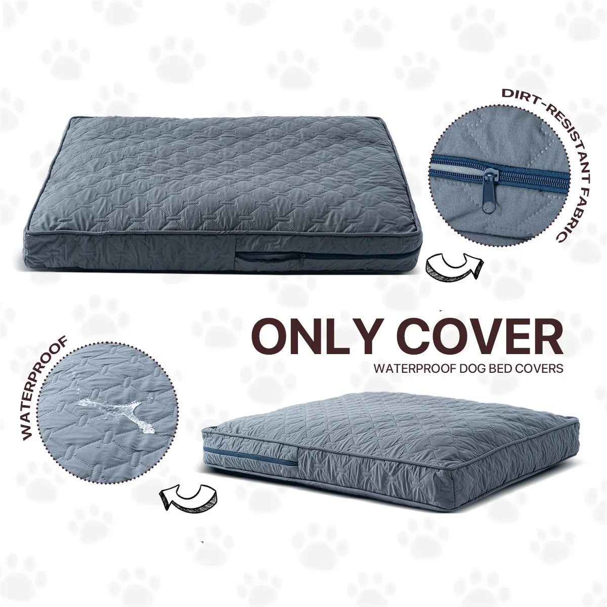 Orthopedic Dog Bed Cover – Washable Large Dog Crate Mat