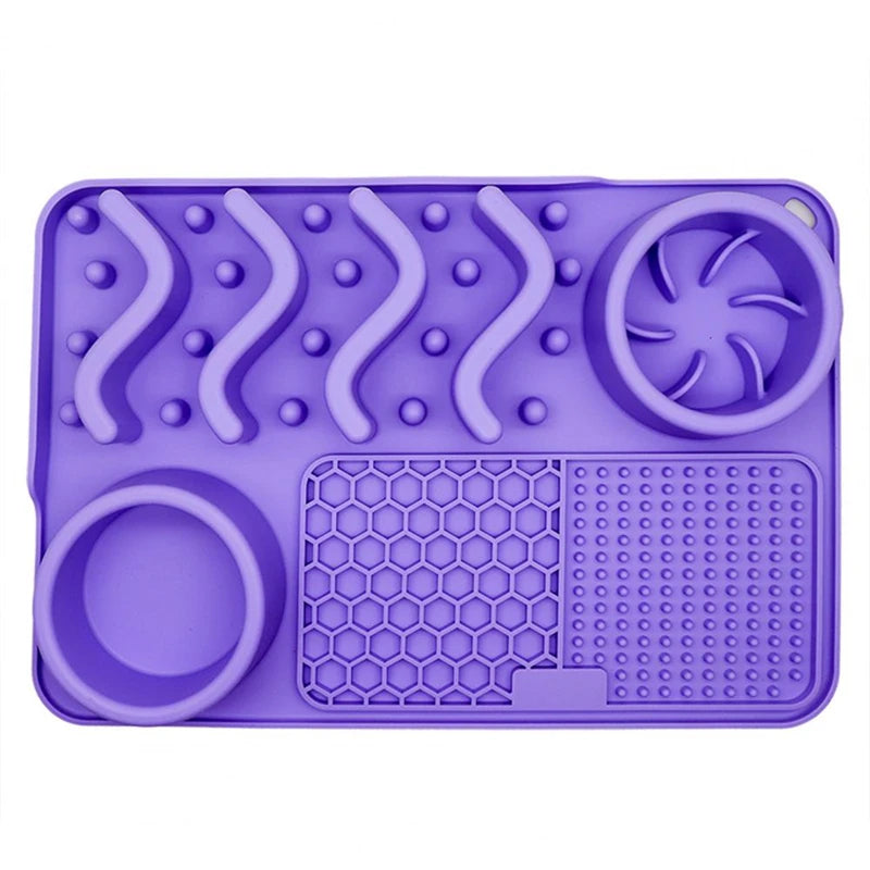 3-in-1 Slow Feeder Dog Bowl & Licking Mat NZ | Suction Cup Anxiety Relief Feeder – BPA Free – PawNest