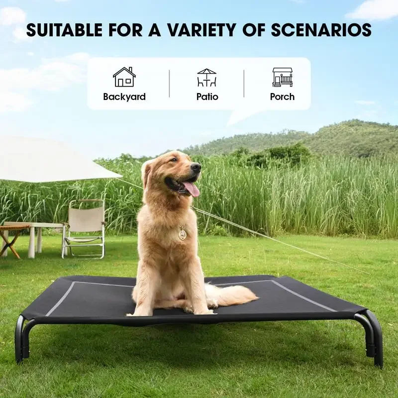 Elevated Dog Bed for Large Dogs – Cooling Raised Pet Cot