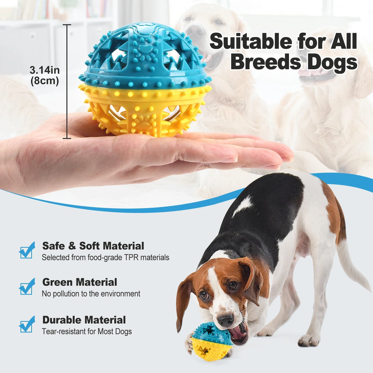 Dog Chew Toy Balls NZ | Rubber Teeth Cleaning & Treat Dispensing Balls for Dogs & Cats – PawNest