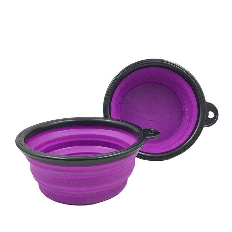 350ml Folding Silicone Dog Bowl – Portable Travel Feeder Dish