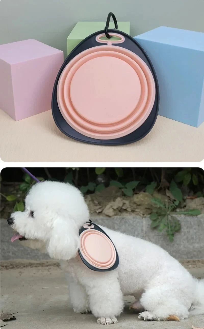 320ml Collapsible Silicone Dog Bowl – Travel Food & Water Dish