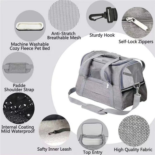 Airline-Approved Pet Carrier Bag NZ | Breathable Travel Bag for Cats & Small Dogs – PawNest