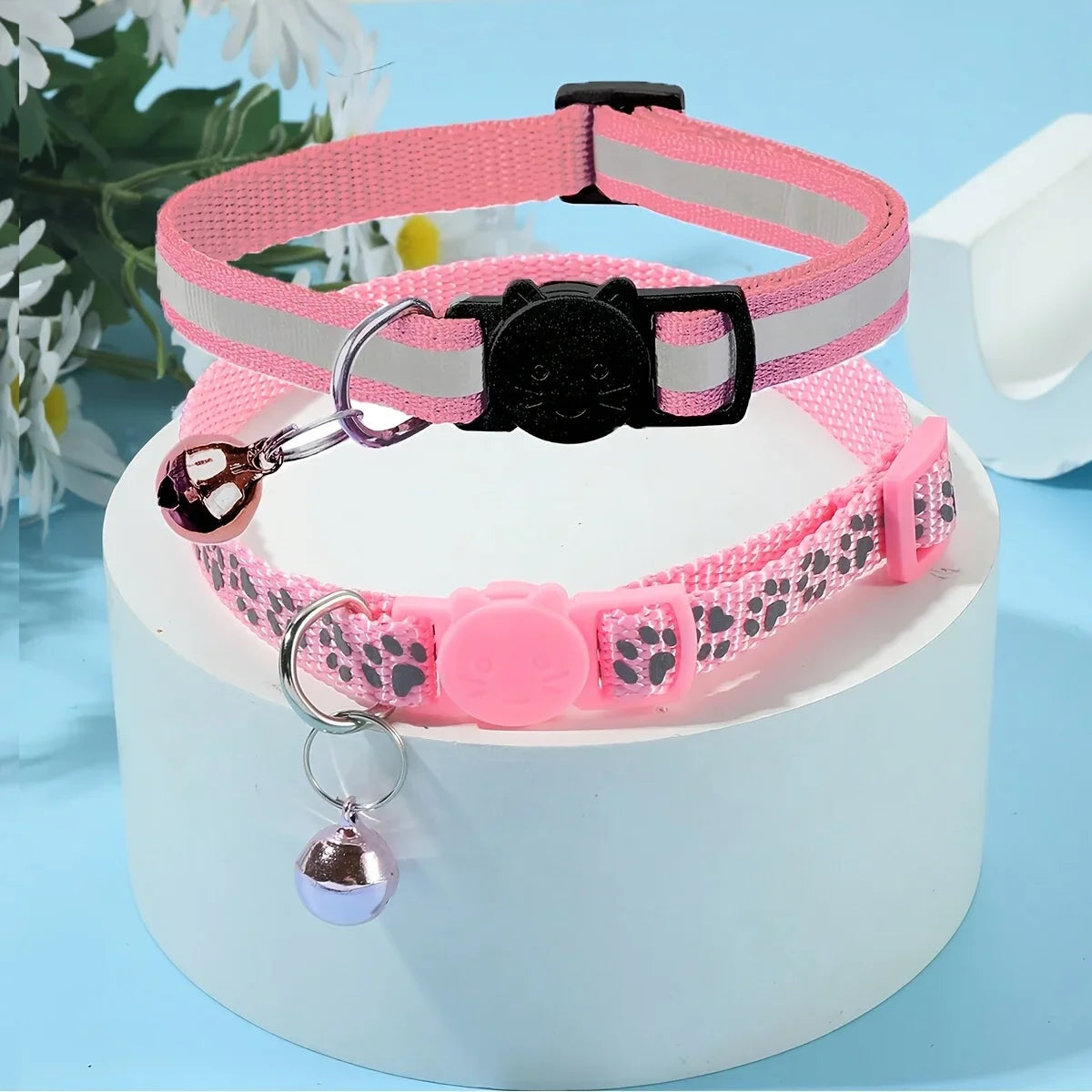 2pcs Reflective Pet Collars – Night Safety Dog & Cat Collars | PawNest NZ