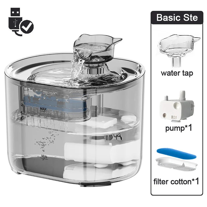 Automatic Cat & Dog Water Fountain NZ | USB Electric Pump with Recirculating Filters – PawNest