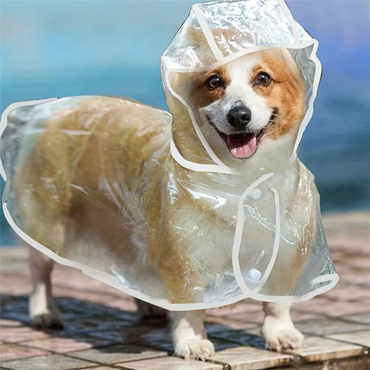Clear PVC Dog Raincoat NZ | Waterproof Poncho with Snap Closure for Medium Breeds – PawNest