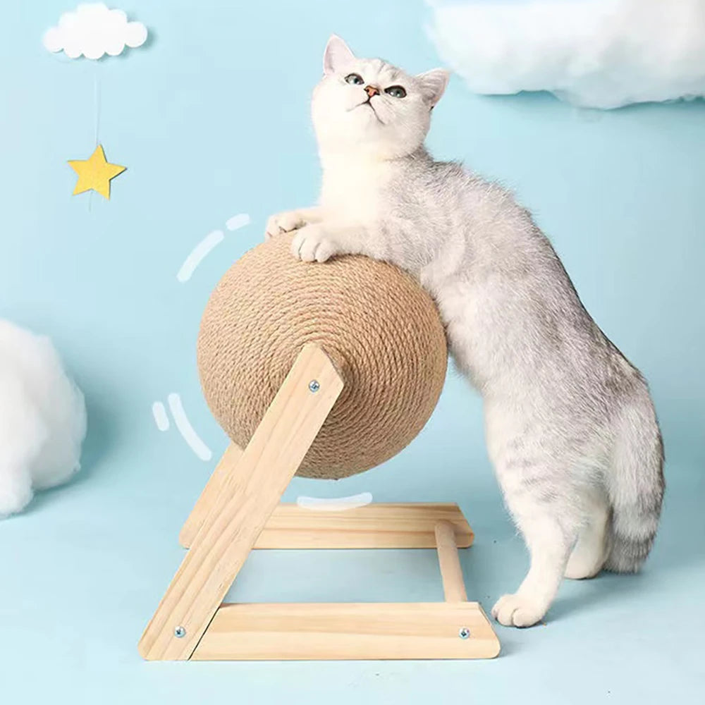 Cat Scratching Ball Toy NZ | Sisal Rope Claw Grinder & Durable Cat Scratcher – PawNest