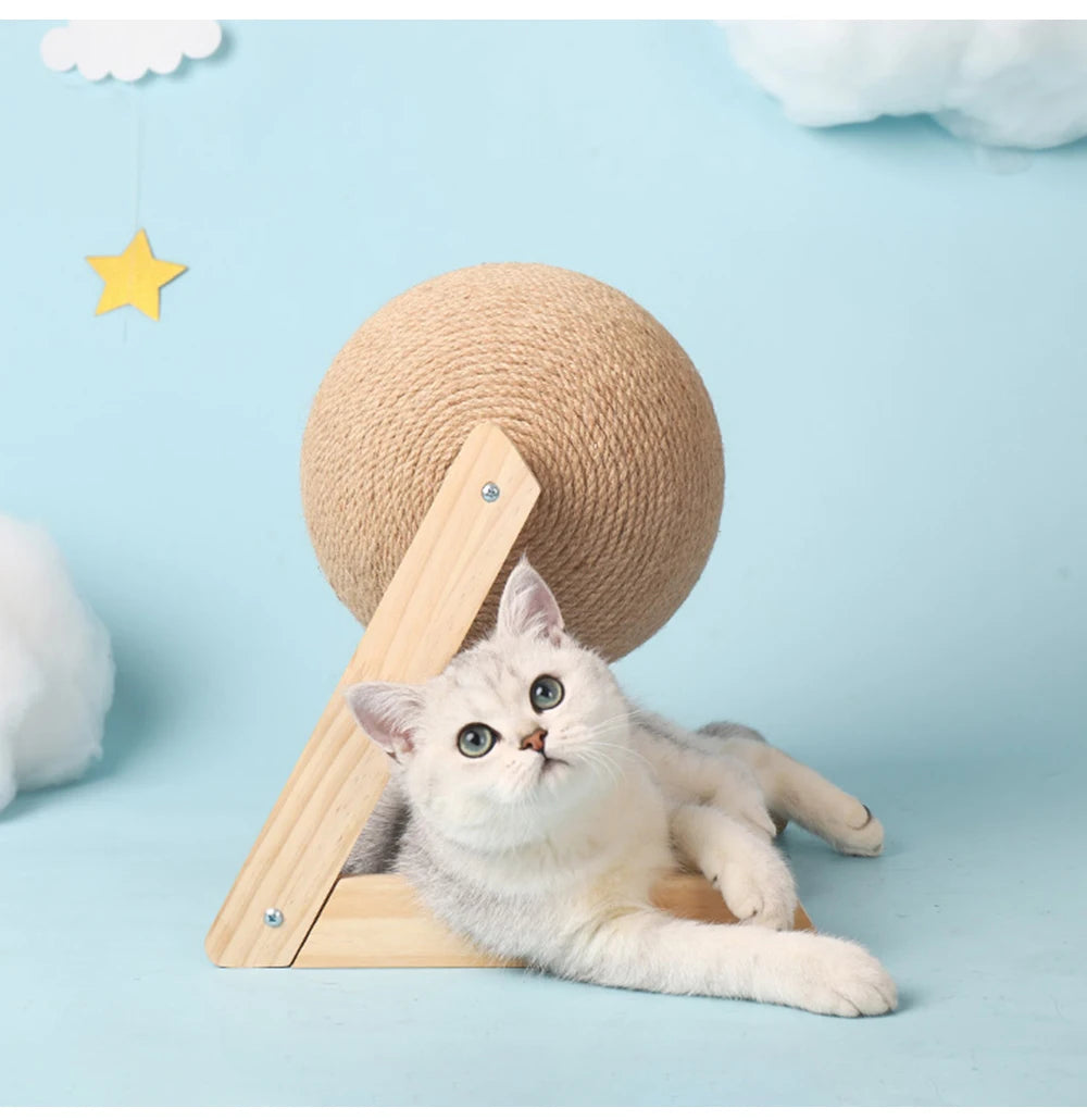 Cat Scratching Ball Toy NZ | Sisal Rope Claw Grinder & Durable Cat Scratcher – PawNest
