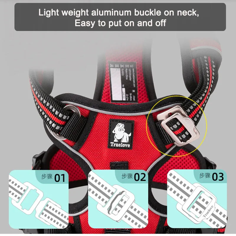 Truelove No-Pull Dog Harness NZ | Front Nylon Adjustable Safety Vest for Small & Large Dogs – PawNest