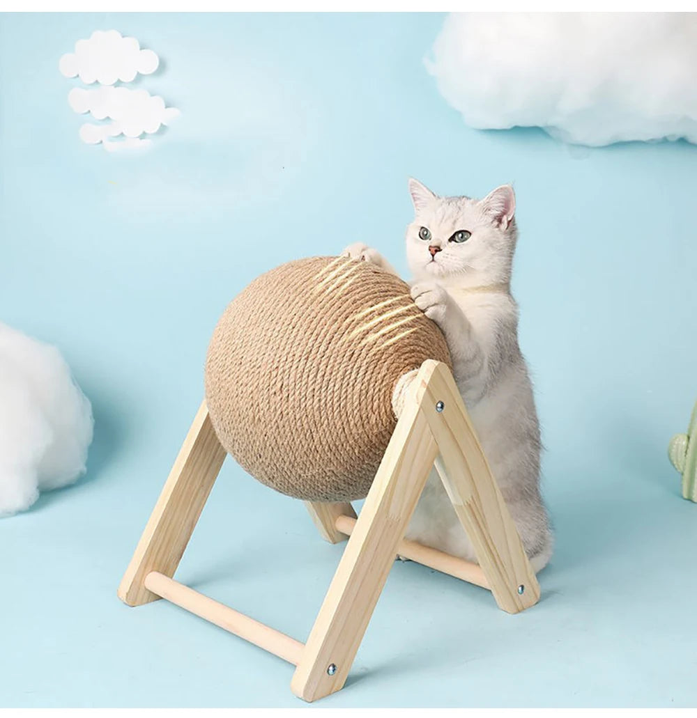 Cat Scratching Ball Toy NZ | Sisal Rope Claw Grinder & Durable Cat Scratcher – PawNest