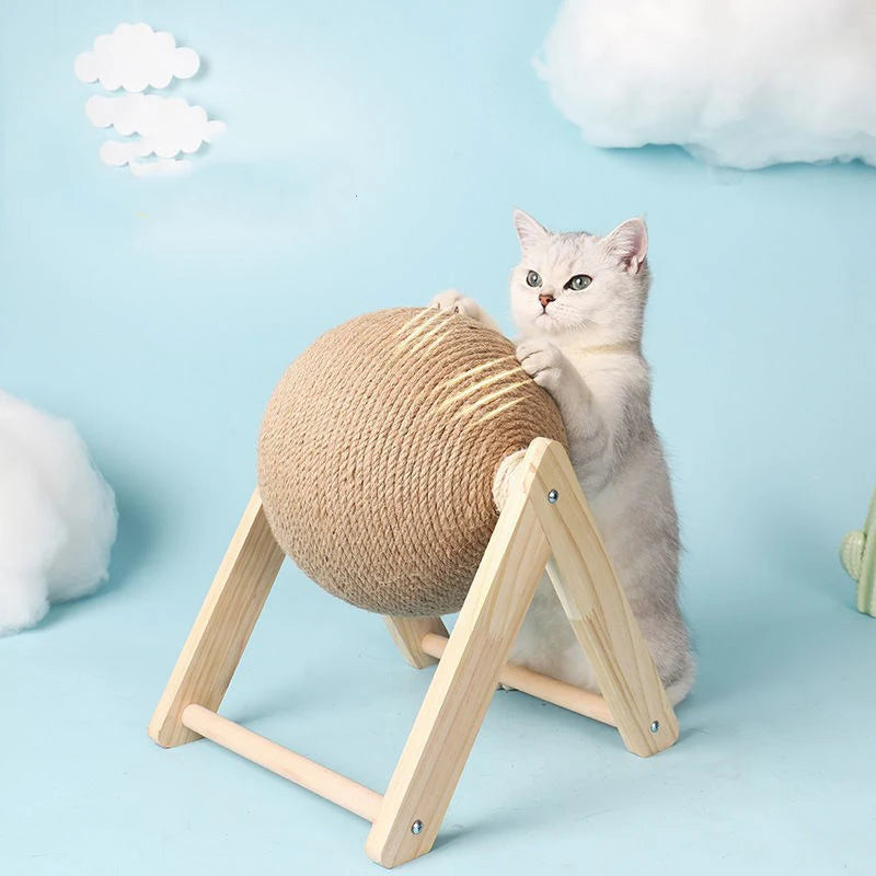 Cat Scratching Ball Toy NZ | Sisal Rope Claw Grinder & Durable Cat Scratcher – PawNest