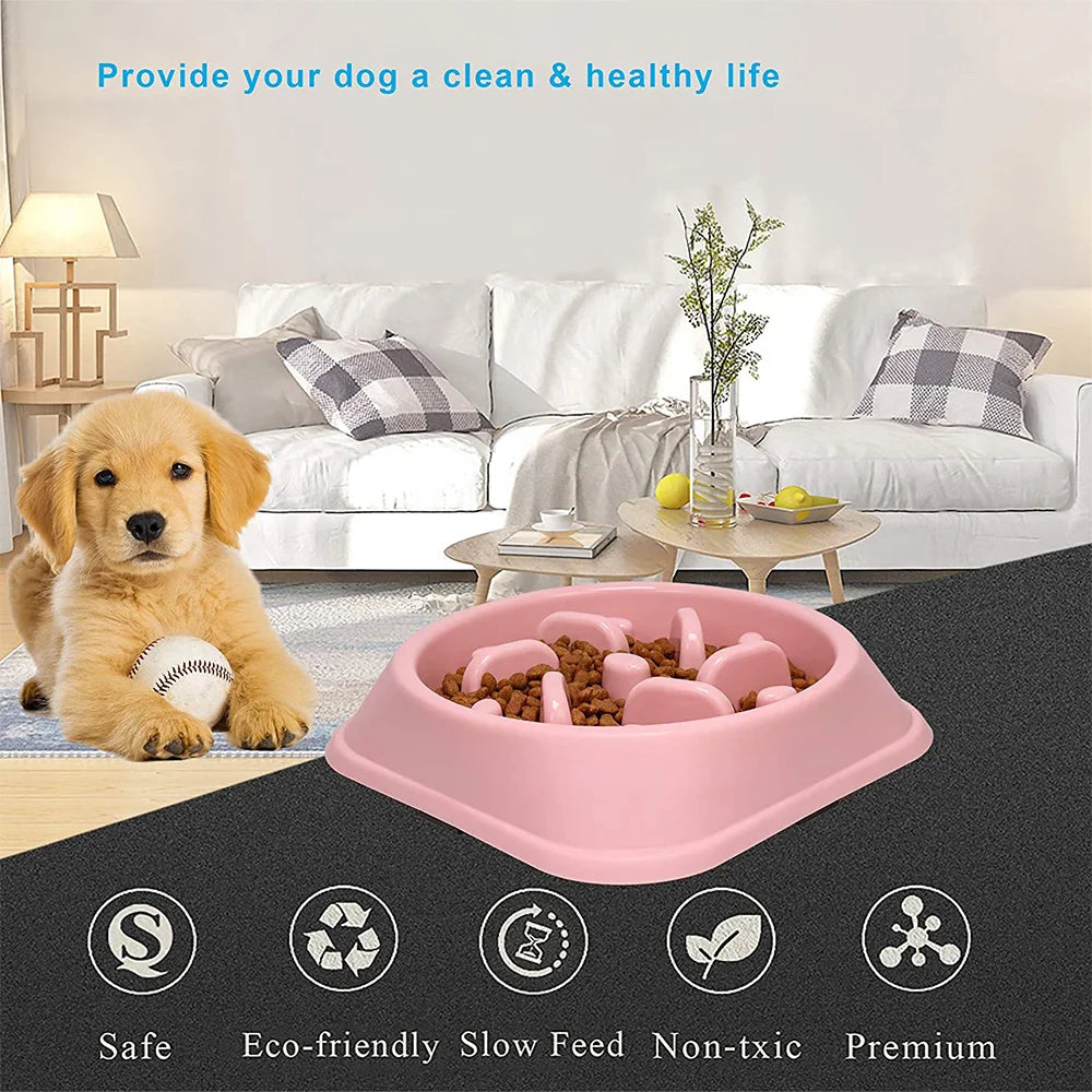 Non-Slip Slow Feeder Dog Bowl NZ | Puzzle Anti-Gulping Food Dish for Medium Dogs – PawNestedium Small Dogs Puppy