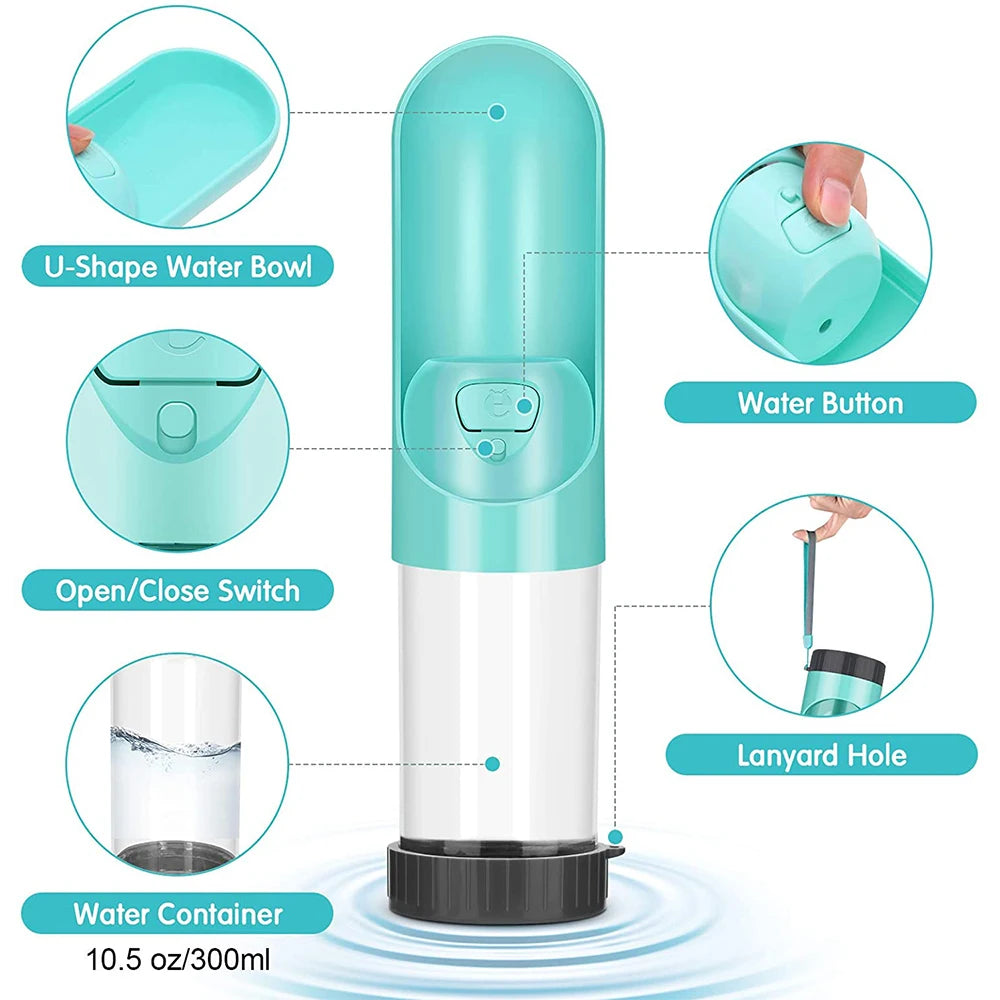 Portable Pet Water Bottle – Travel Feeder for Dogs & Cats