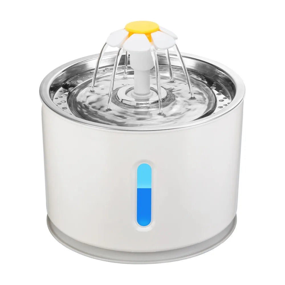 LED Cat Water Fountain NZ – Quiet 2.4L Drinking Bowl for Cats & Dogs