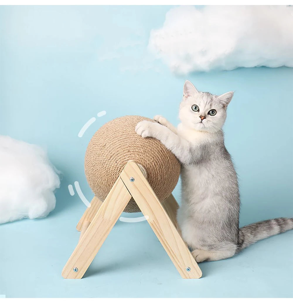 Cat Scratching Ball Toy NZ | Sisal Rope Claw Grinder & Durable Cat Scratcher – PawNest