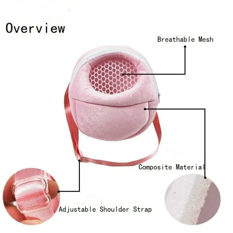 Small Animal Carrier Bag NZ | Breathable Travel Cage for Rabbit, Hamster, Chinchilla, Guinea Pig & Pet Rat – Warm & Portable