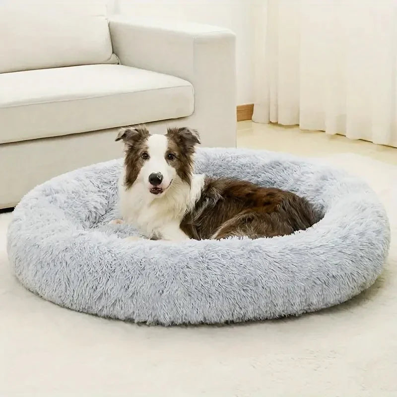 Soft Long Plush Dog Bed House NZ | Cozy Pet Basket & Sleeping Sofa for Dogs & Cats – PawNest