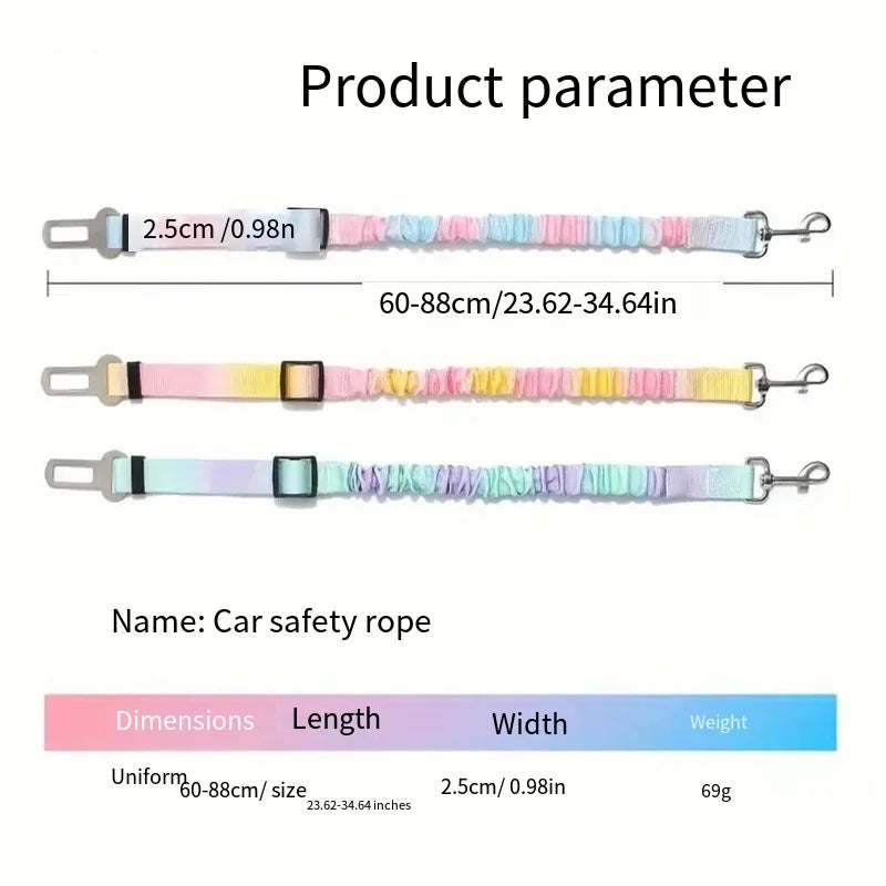 Pet Car Safety Belt for Dogs & Cats – Adjustable Seatbelt Harness for Small & Medium Pets | Travel Buckle Restraint for Safety