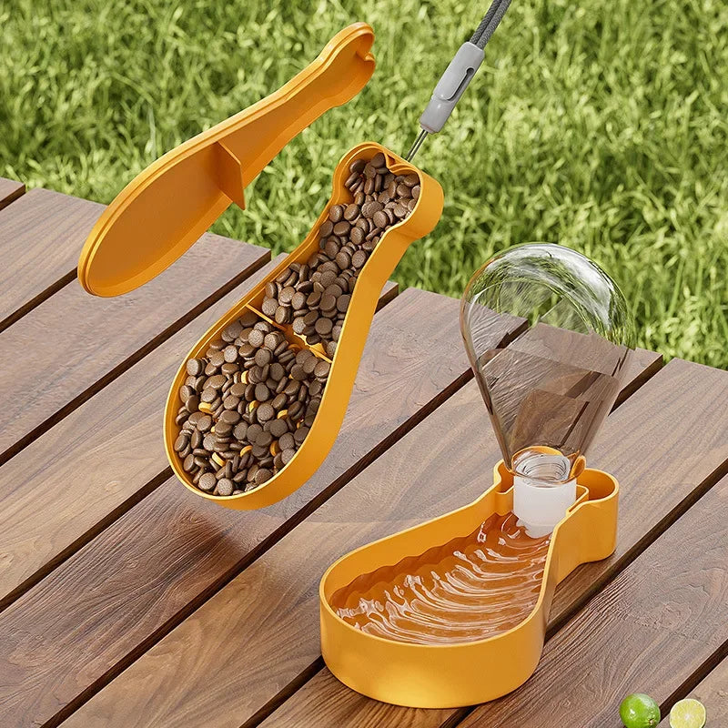 Portable Pet Water & Food Dispenser – Dual-Layer Travel Cup for Dogs & Cats