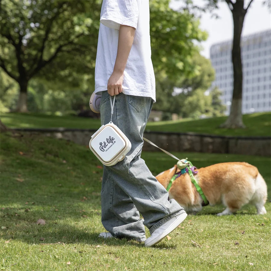 Madden Portable Double-Decker Dog & Cat Travel Bowl – Foldable