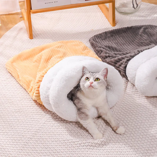 Cat Sleeping Bag NZ | Soft & Cozy Pocket-Style Nest Bed for Cats & Small Pets – PawNest