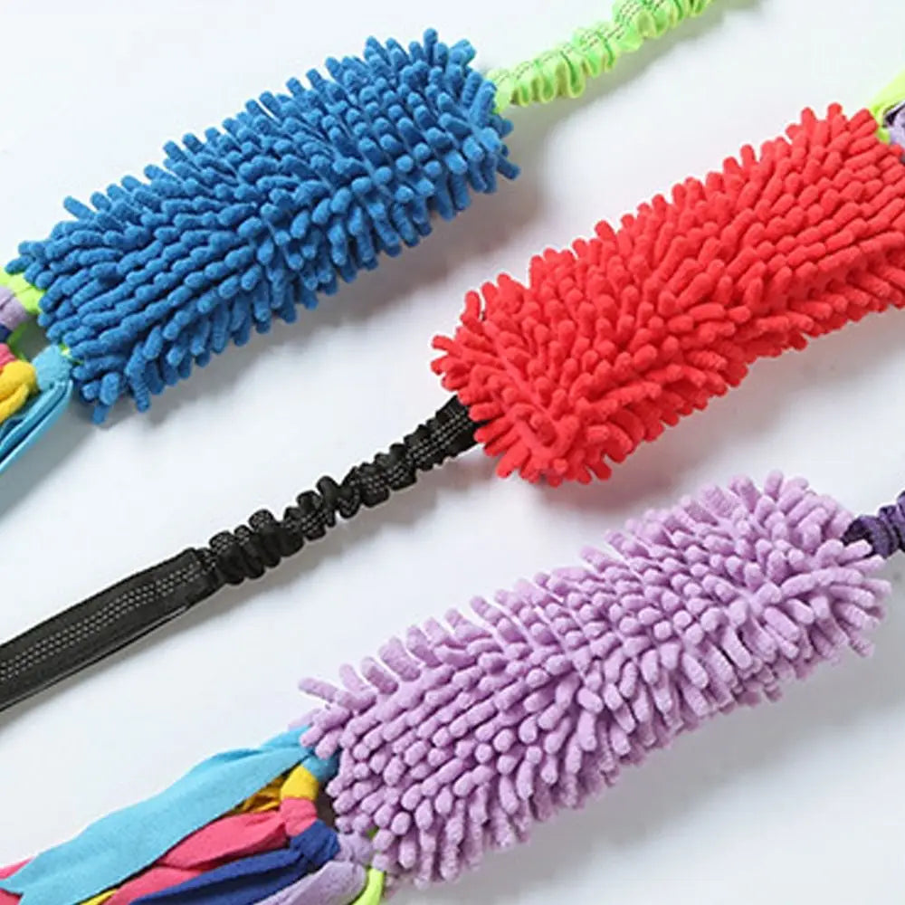 Colorful Plush Squeaky Dog Chew Toy NZ | Interactive Teething & Rope Toy for Boredom Relief – PawNest