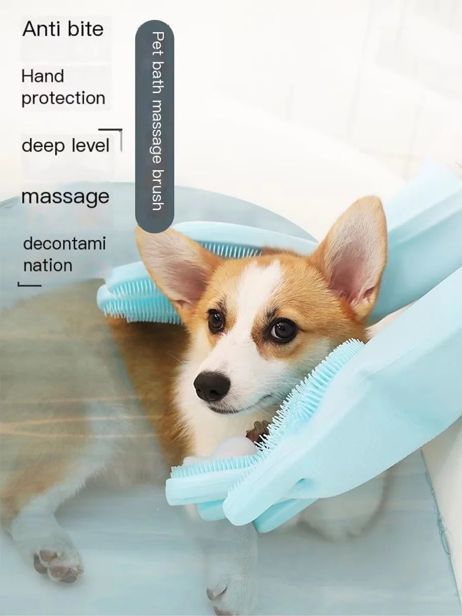 Pet Grooming Gloves – Gentle Bathing, Deshedding & Massage Mitt for Dogs, Cats & Rabbits