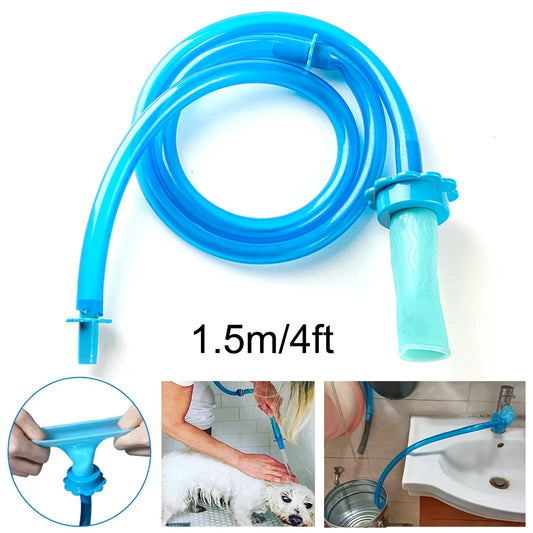 Flexible Silicone Pet Bath Hose – Dog Wash Faucet Sprayer