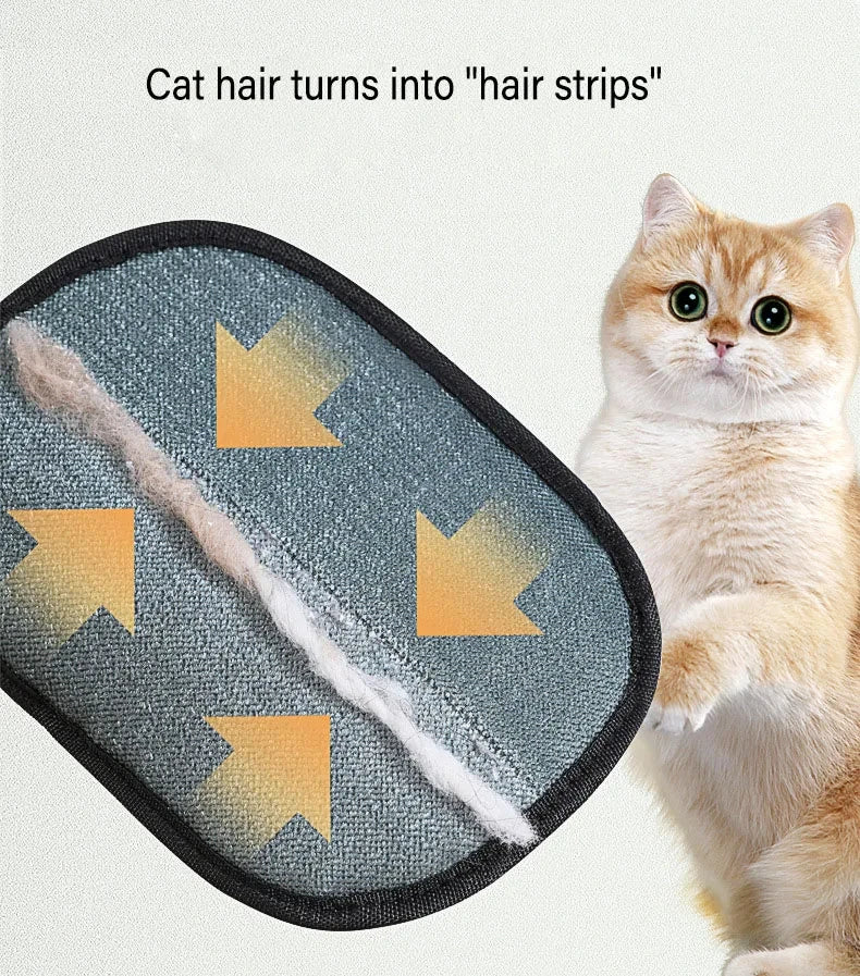 Pet Grooming Gloves – Static Hair Remover Brush for Dogs, Cats & Rabbits | Washable & Durable Hair Removal Tool
