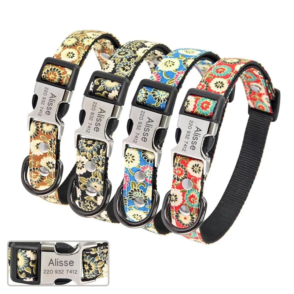 Custom Dog Collar – Free Engraved Nameplate for All Sizes