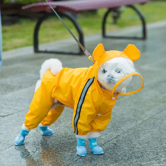 Reflective Hooded Dog Raincoat NZ | Waterproof Breathable Puppy & Small Dog Jacket – PawNest