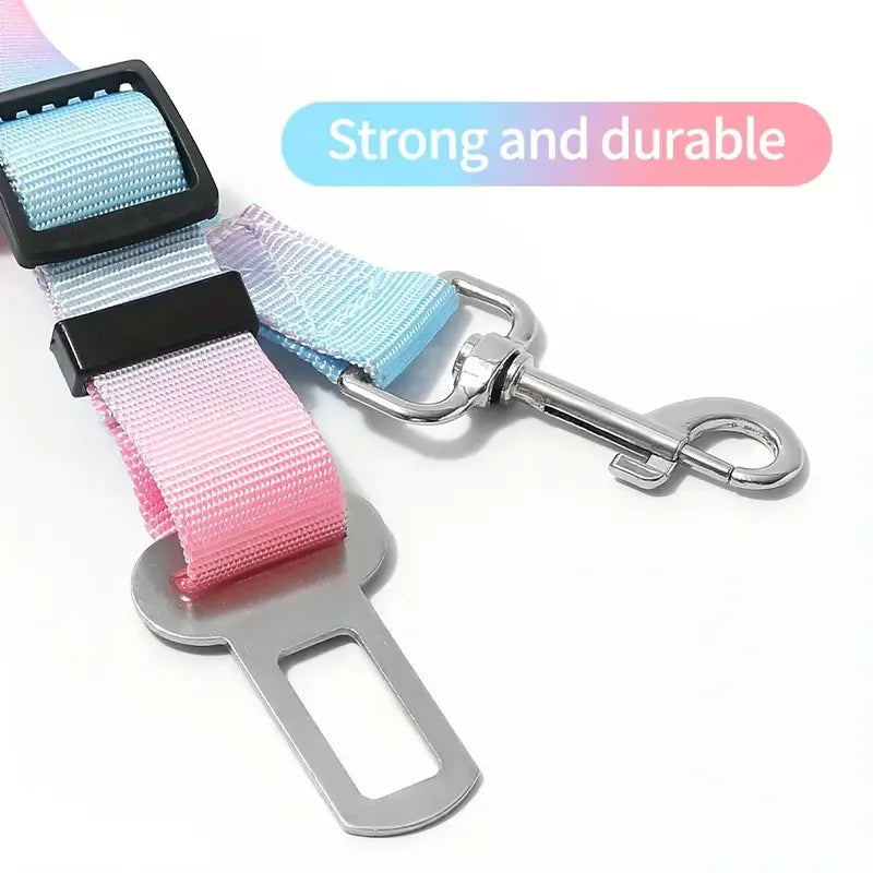 Pet Car Safety Belt for Dogs & Cats – Adjustable Seatbelt Harness for Small & Medium Pets | Travel Buckle Restraint for Safety