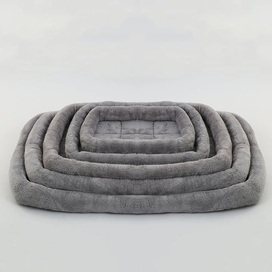 Soft Plush Pet Bed NZ | Square Kennel Cushion for Cats & Dogs – All Sizes – PawNest