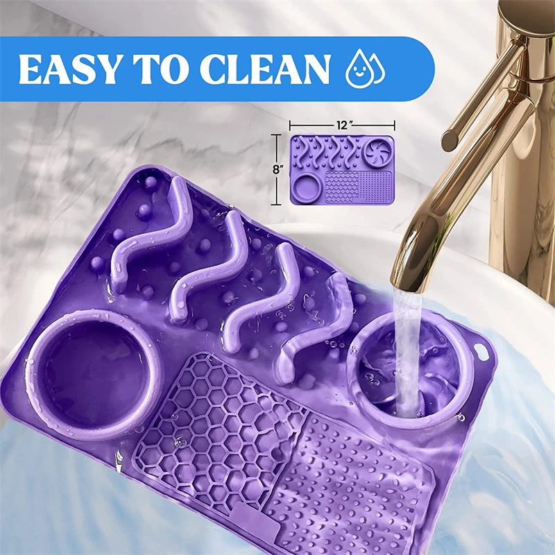 3-in-1 Slow Feeder Dog Bowl & Licking Mat NZ | Suction Cup Anxiety Relief Feeder – BPA Free – PawNest