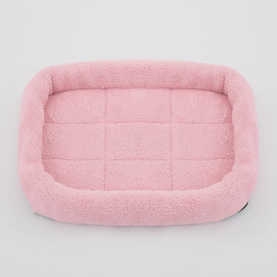 Soft Plush Pet Bed NZ | Square Kennel Cushion for Cats & Dogs – All Sizes – PawNest
