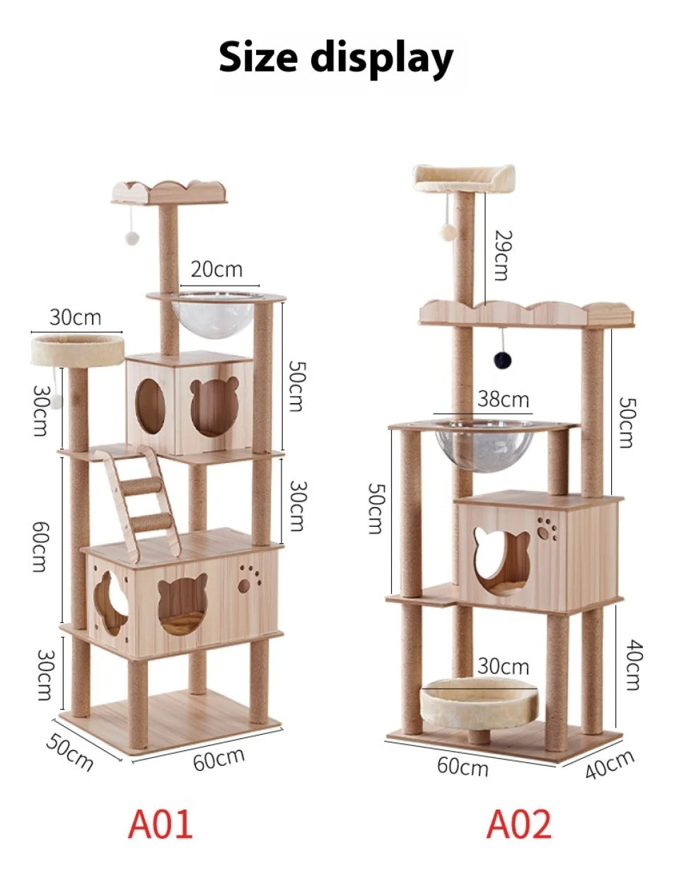 Large Indoor Cat Tree NZ | Tall Multi-Level Tower with Claw Grinding & Scratching Posts – PawNest