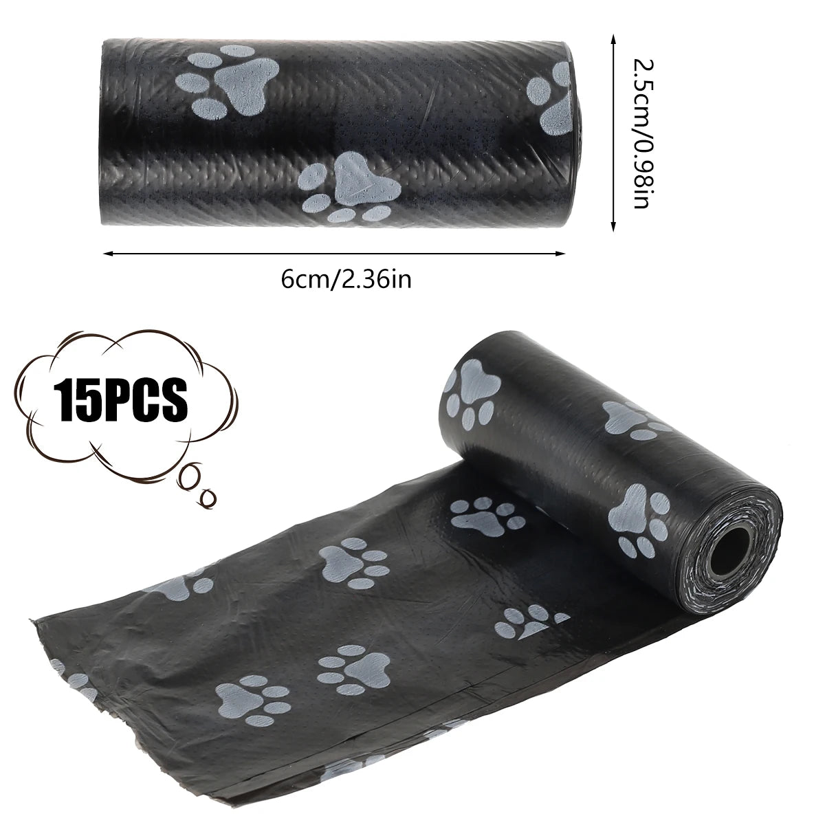 30-Roll Dog Poop Bags with Bone Dispenser – Leakproof & Handy
