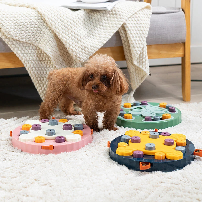 Dog Puzzle Slow Feeder Bowl NZ | Interactive IQ Training Toy & Food Dispenser for Dogs & Cats – PawNest