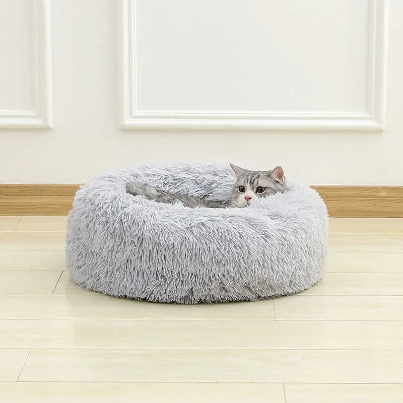 Soft Long Plush Dog Bed House NZ | Cozy Pet Basket & Sleeping Sofa for Dogs & Cats – PawNest