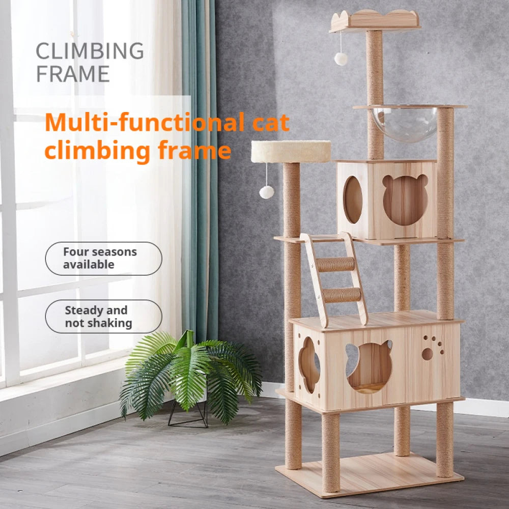 Large Indoor Cat Tree NZ | Tall Multi-Level Tower with Claw Grinding & Scratching Posts – PawNest
