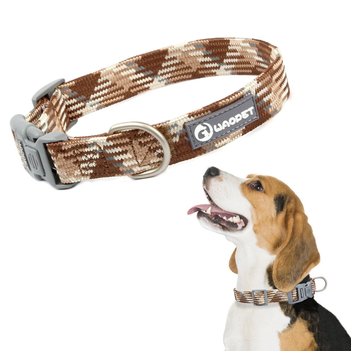 Reflective Adjustable Dog Collar – Anti-Lost Military Design